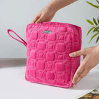 Travel Bag & Pouch Set Of 4 Pink Nestasia