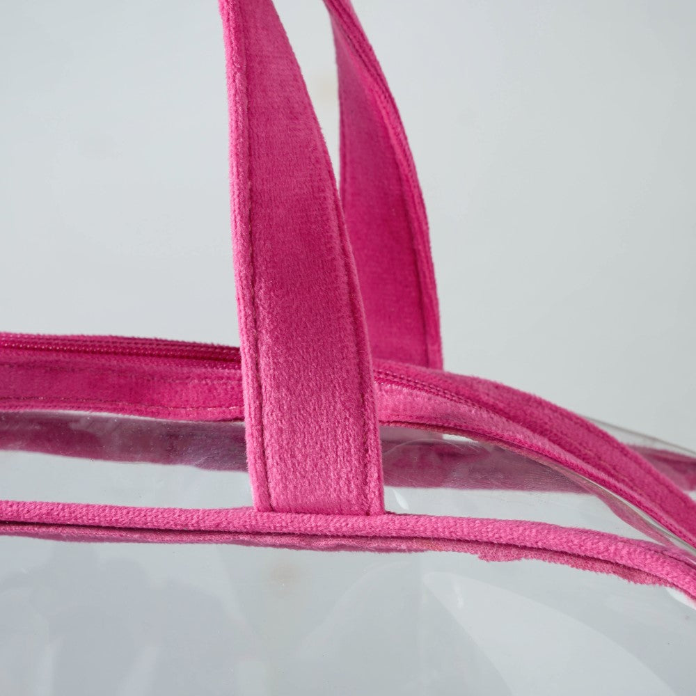 Travel Bag & Pouch Set Of 4 Pink Nestasia