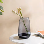 Clear Glass Vase Grey 9 Inch Nestasia