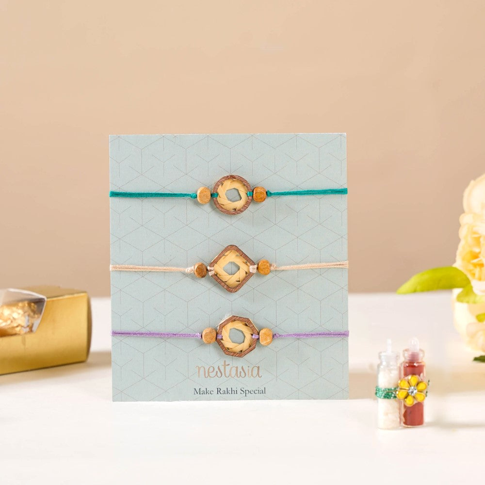 Organic Rakhi Gift Set Of 3 Nestasia