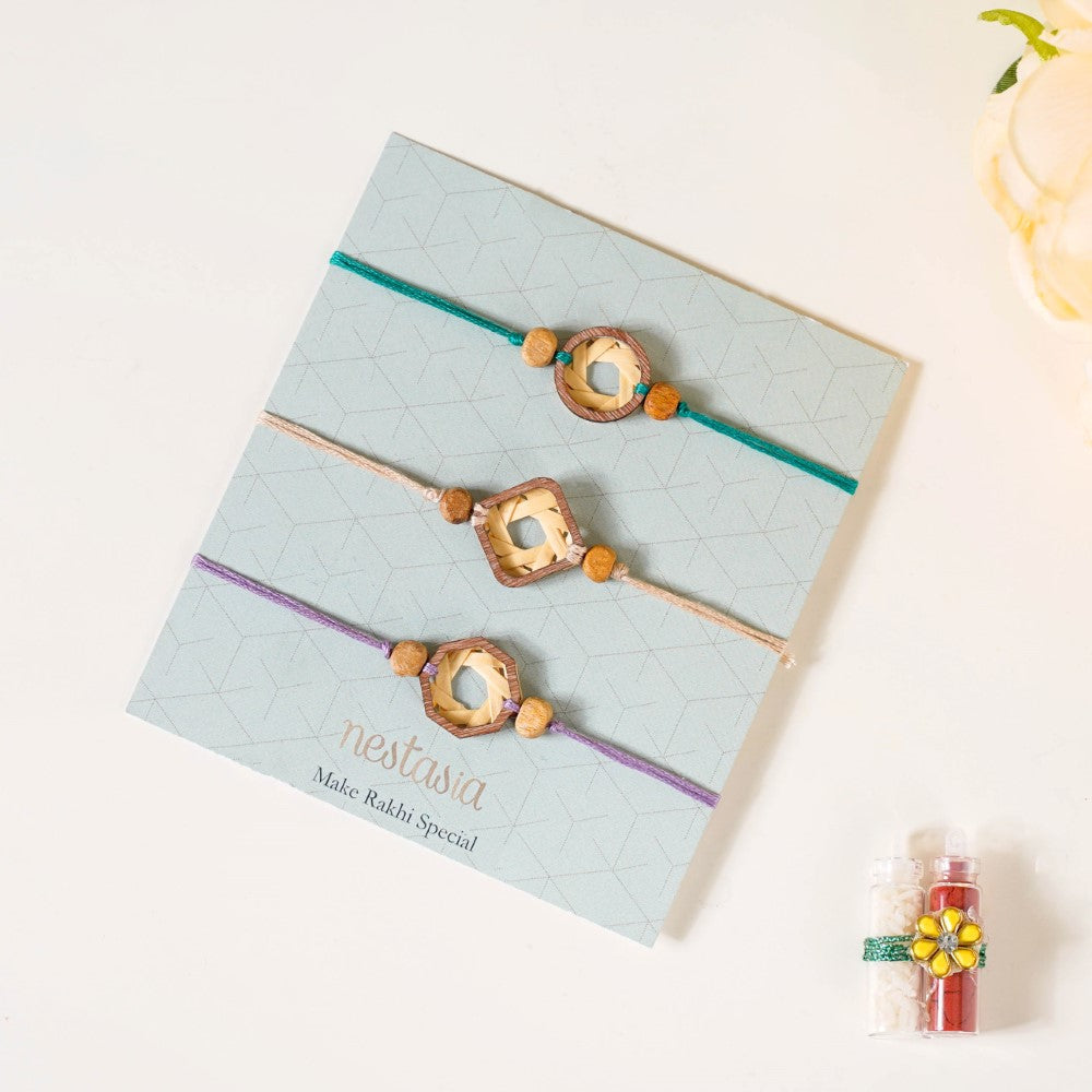 Organic Rakhi Gift Set Of 3 Nestasia