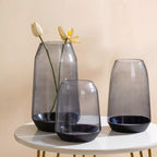 Clear Glass Vase Grey 11 Inch Nestasia