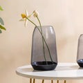 Clear Glass Vase Grey 9 Inch Nestasia