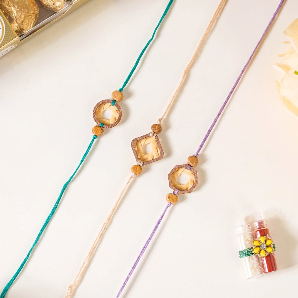Organic Rakhi Gift Set Of 3 Nestasia