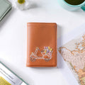 Scooter Embroidered Passport Cover Brown Nestasia