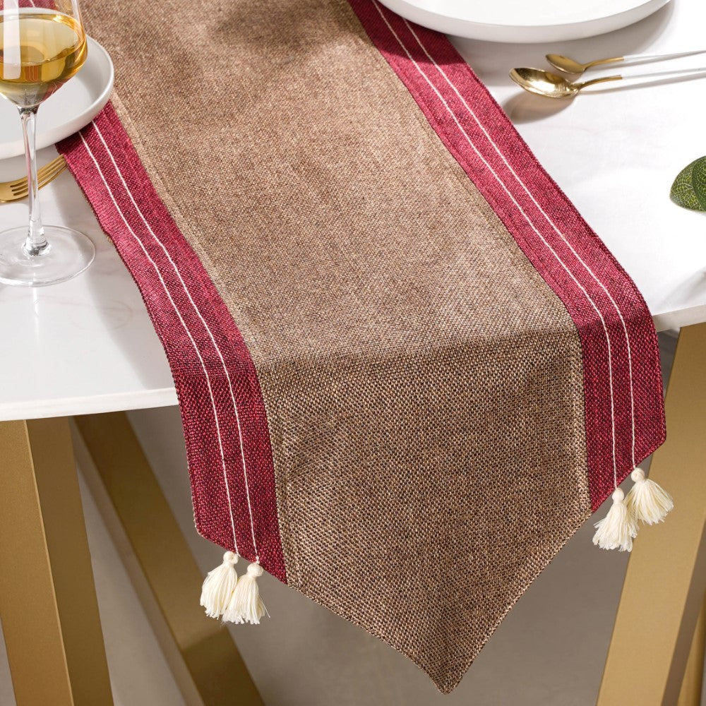 Jute Tassel Table Runner 72 Inch Nestasia