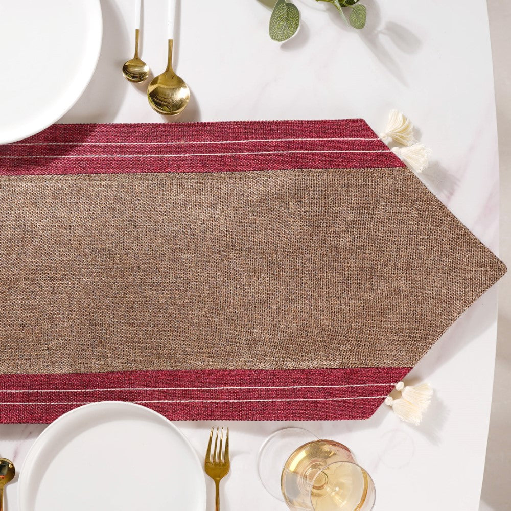 Jute Tassel Table Runner 72 Inch Nestasia