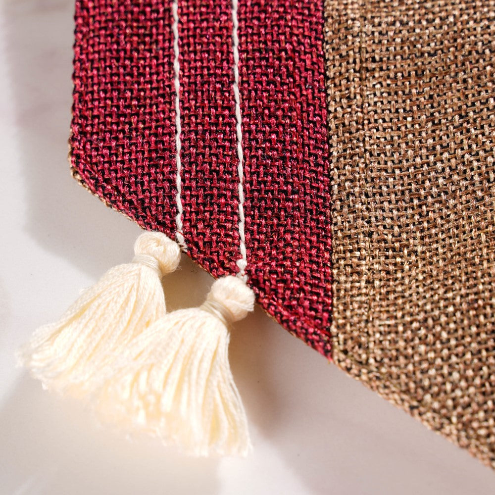Jute Tassel Table Runner 72 Inch Nestasia