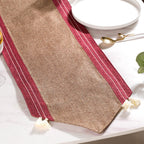 Jute Tassel Table Runner 72 Inch Nestasia