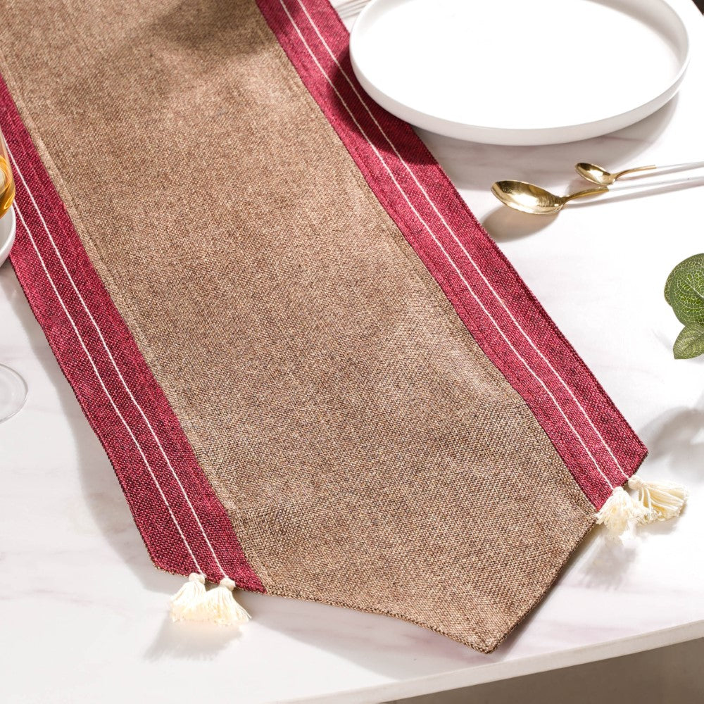 Jute Tassel Table Runner 72 Inch Nestasia