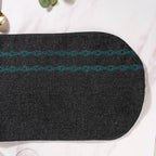 Embroidered Jute Table Runner Black 72 Inch Nestasia