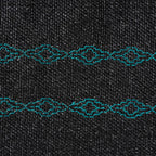 Embroidered Jute Table Runner Black 72 Inch Nestasia