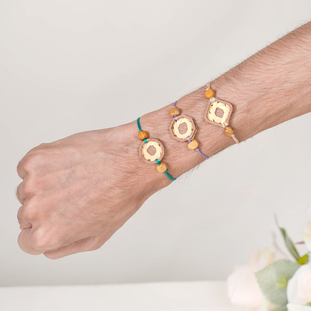 Organic Rakhi Gift Set Of 3 Nestasia