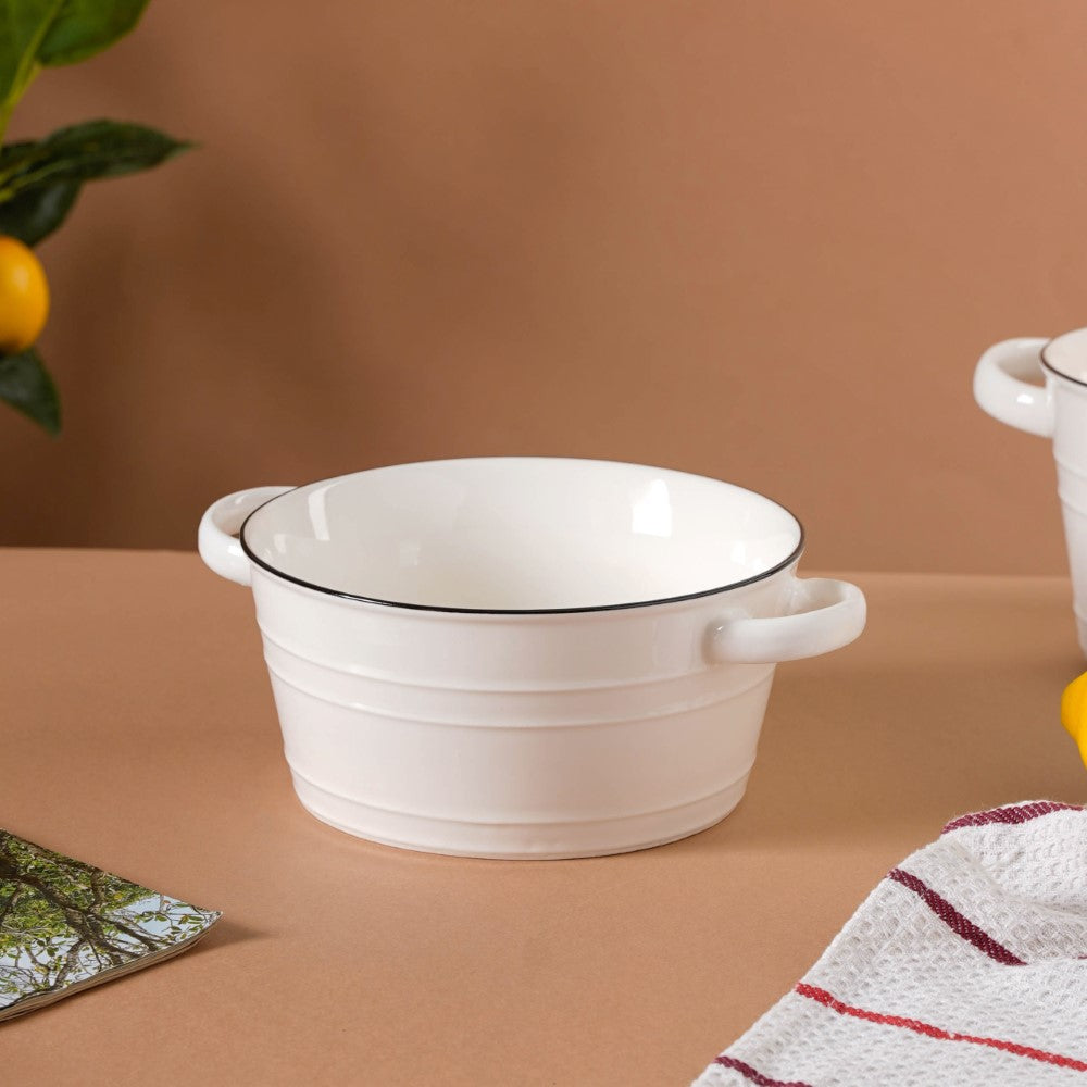 White Serving Bowl Nestasia