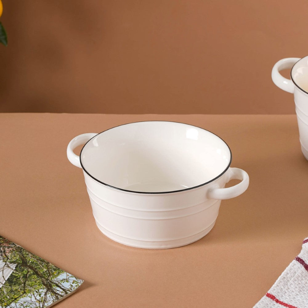 White Serving Bowl Nestasia