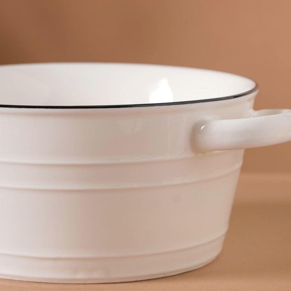 White Serving Bowl Nestasia