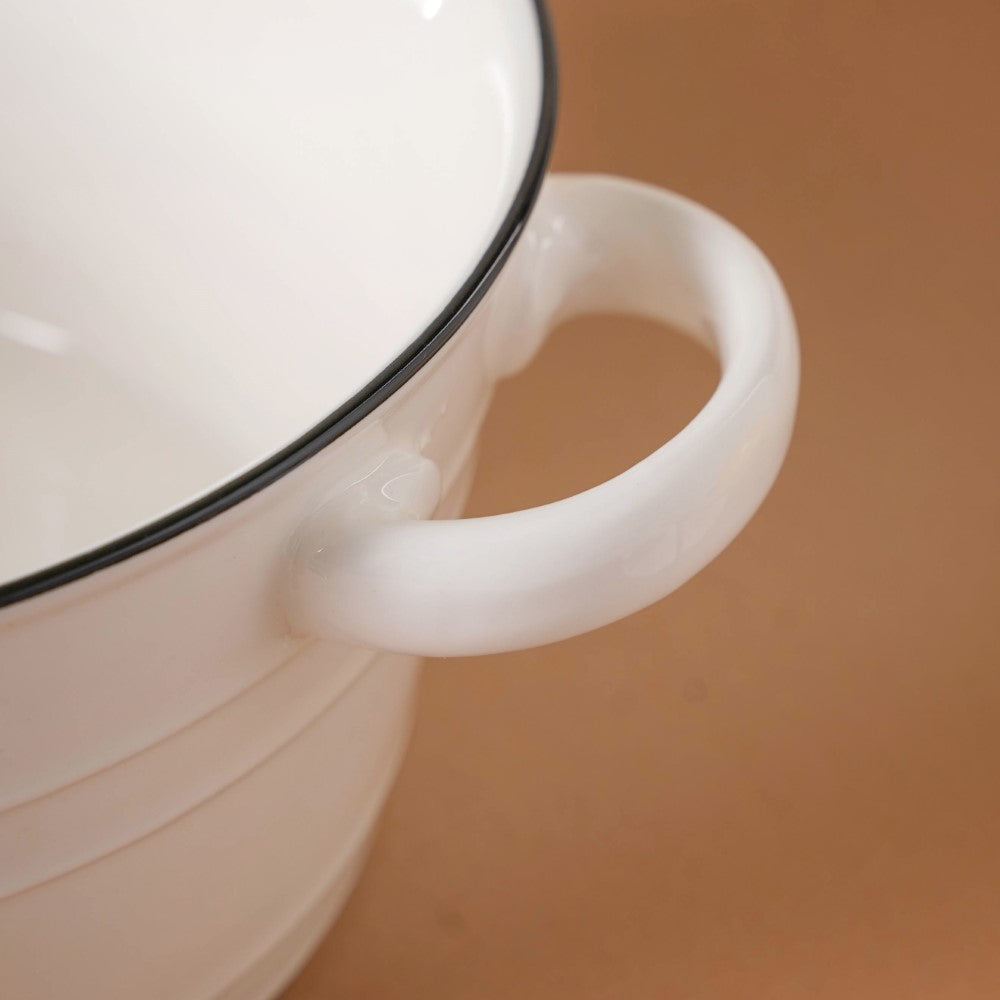 White Serving Bowl Nestasia