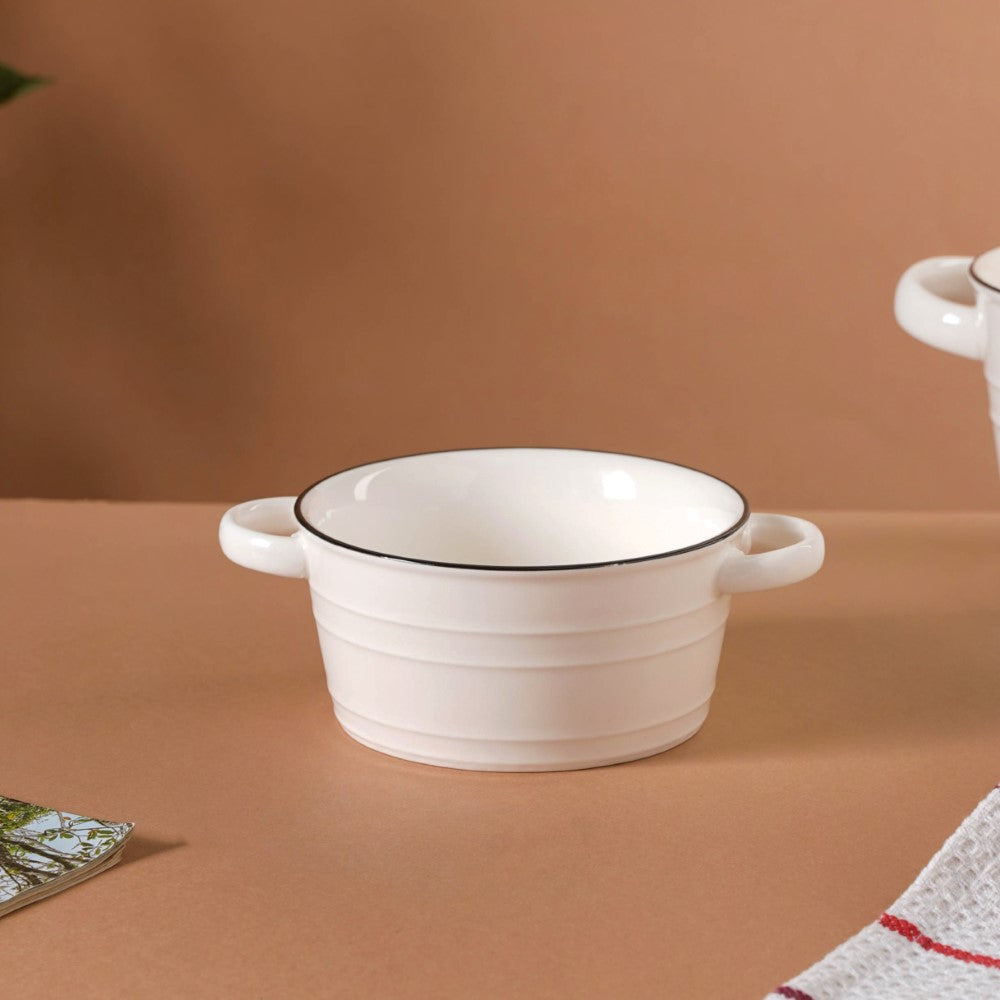 White Serving Bowl Nestasia