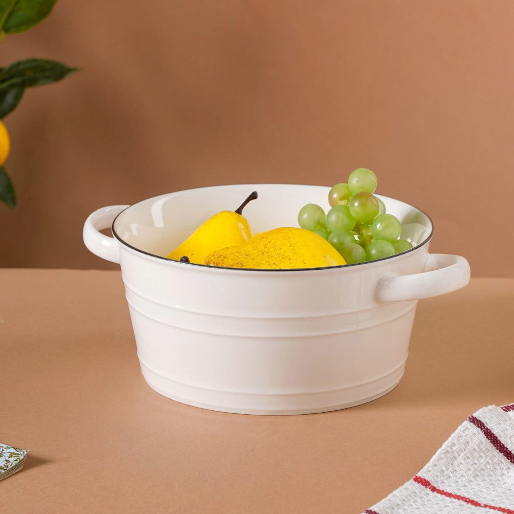 White Serving Bowl Nestasia