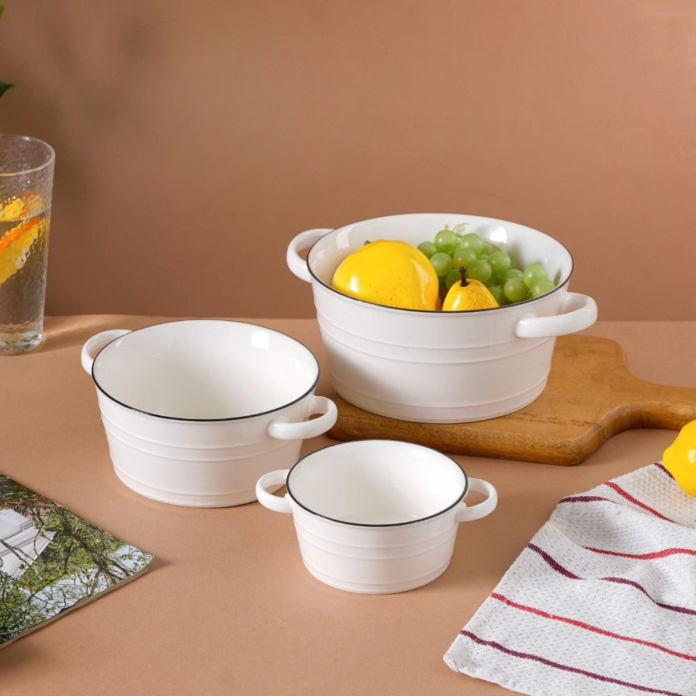 White Serving Bowl Nestasia