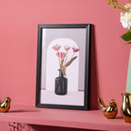Flower In Vase Framed Wall Art 13x9 Inch Nestasia