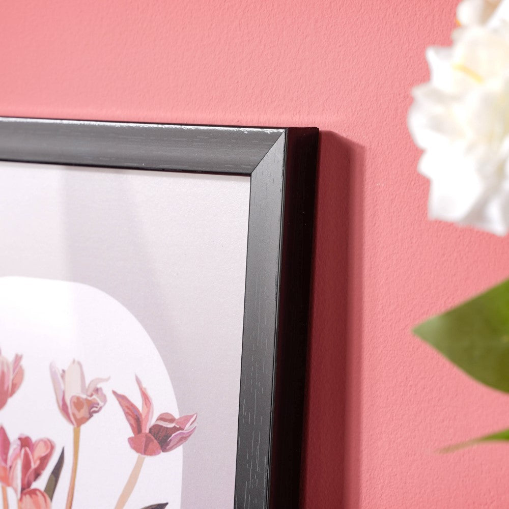 Flower In Vase Framed Wall Art 13x9 Inch Nestasia