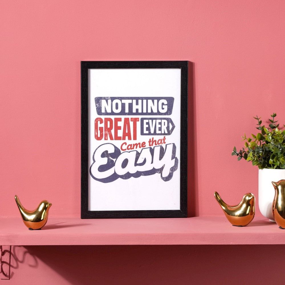 Inspirational Quote Framed Poster 13x9 Inch Nestasia