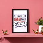 Inspirational Quote Framed Poster 13x9 Inch Nestasia