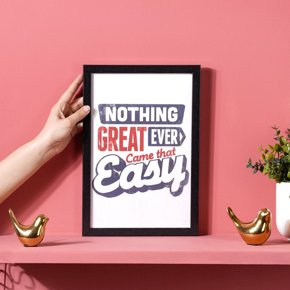 Inspirational Quote Framed Poster 13x9 Inch Nestasia
