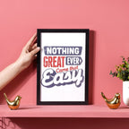 Inspirational Quote Framed Poster 13x9 Inch Nestasia
