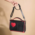 Heart Sling Bag Black And Red Nestasia