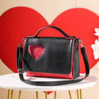 Heart Sling Bag Black And Red Nestasia