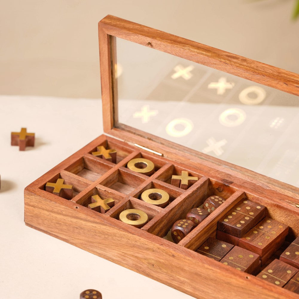 3 in 1 Portable Game Wooden Box Set Nestasia