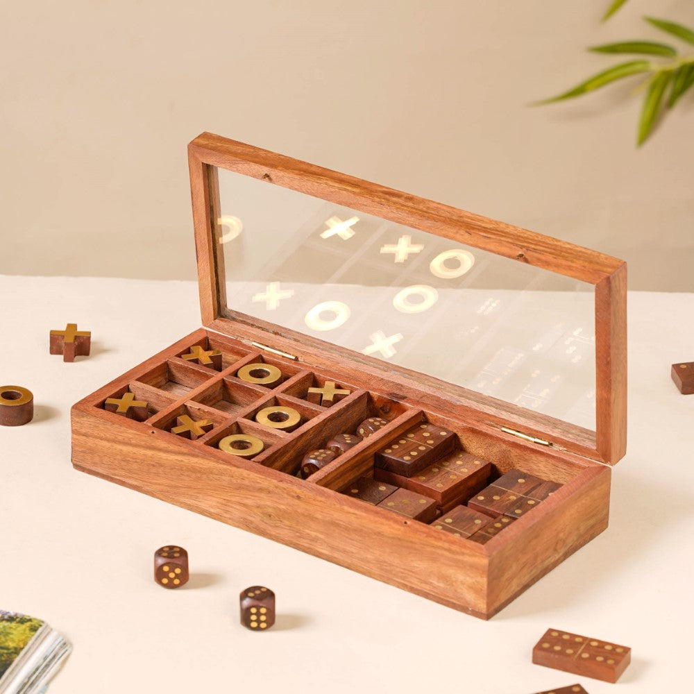 3 in 1 Portable Game Wooden Box Set Nestasia