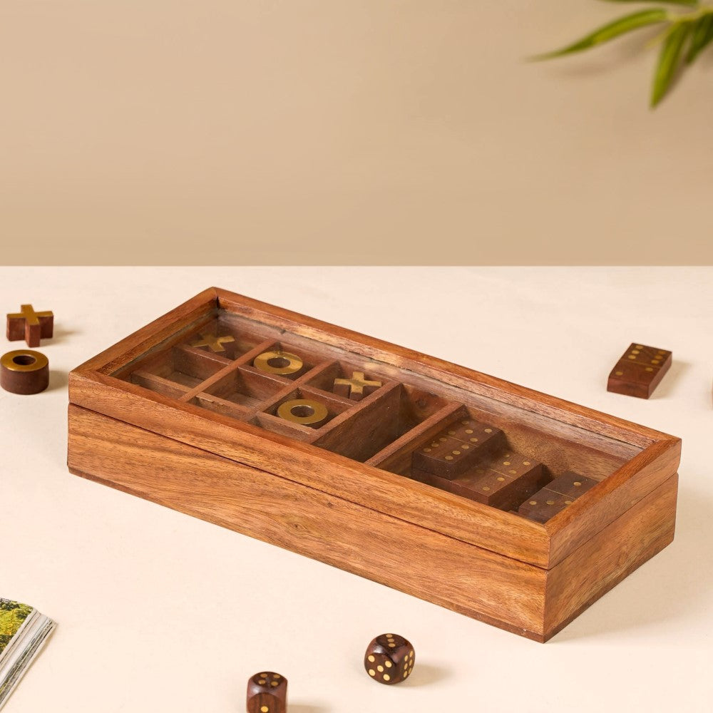 3 in 1 Portable Game Wooden Box Set Nestasia