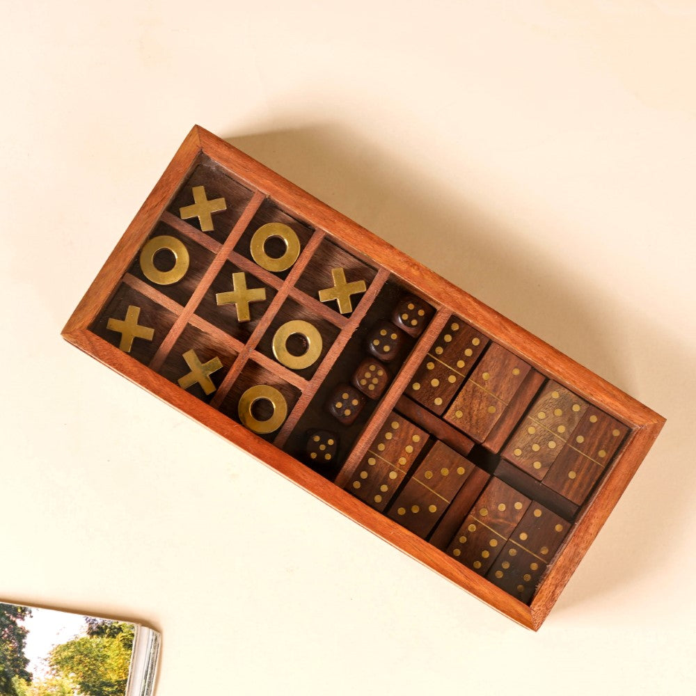 3 in 1 Portable Game Wooden Box Set Nestasia