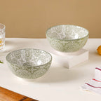 Ethnic Pattern Snack Bowl Sage Green Set Of 2 500ml Nestasia
