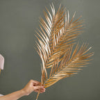 Artificial Palm Leaf Stem Gold Set Of 4 Nestasia
