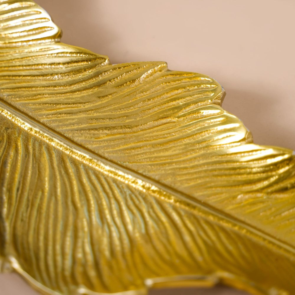 Metal Platter Gold 19 Inch Nestasia