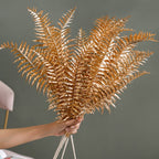 Artificial Fern Leaf Stem Gold Set Of 4 Nestasia