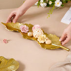 Metal Platter Gold 19 Inch Nestasia