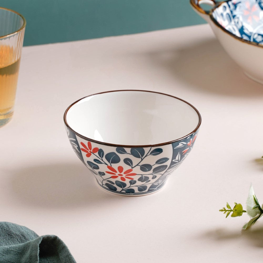 Floral Snack Bowl Set Of 4 With Gift Box Nestasia