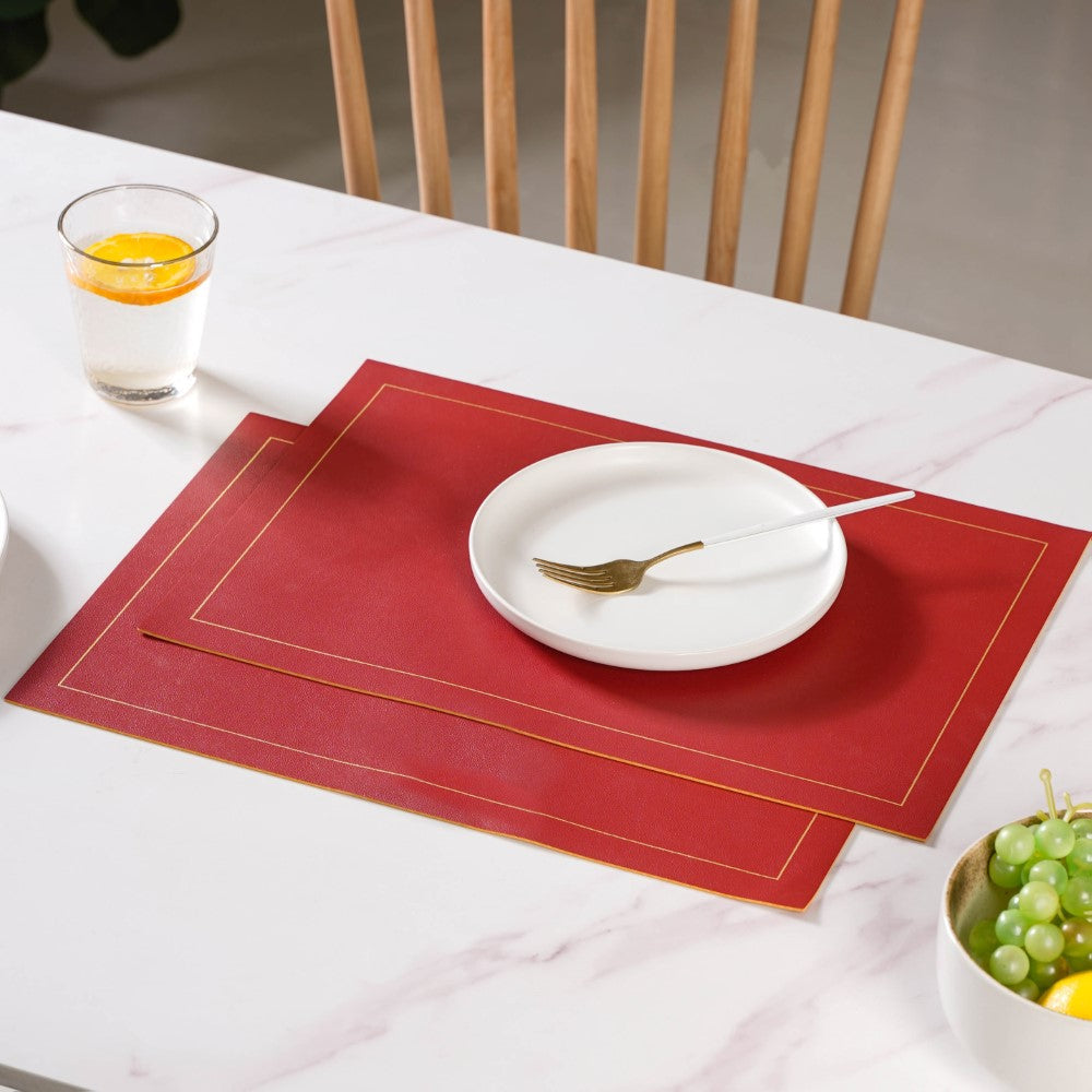 Leather Placemat Set of 2 Nestasia
