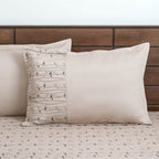 Cotton King Size Bed Cover Beige Nestasia