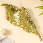 Leaf Platter For Table Decor Gold 20 Inch Nestasia