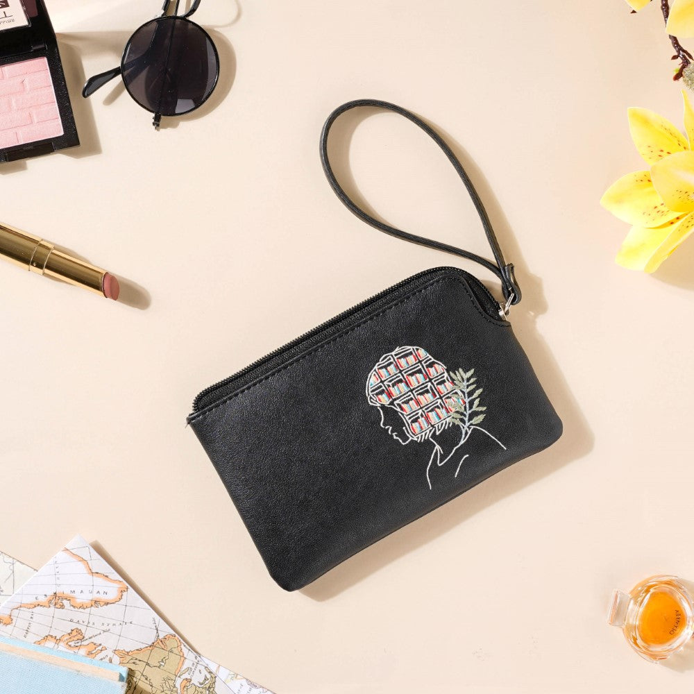 Beautiful Mind Wristlet Black Nestasia