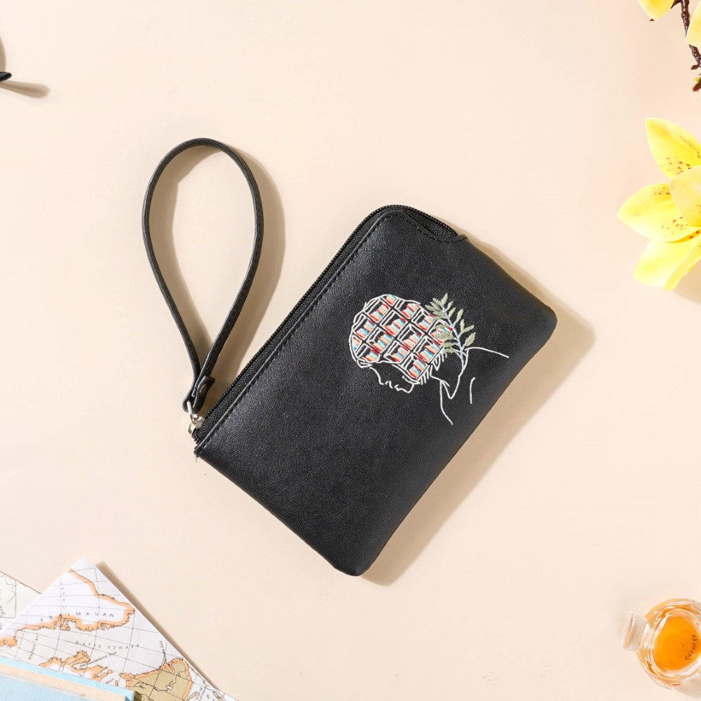 Beautiful Mind Wristlet Black Nestasia