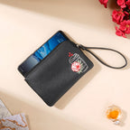 Rose Coffee Mug Coin Pouch Black Nestasia