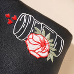 Rose Coffee Mug Coin Pouch Black Nestasia