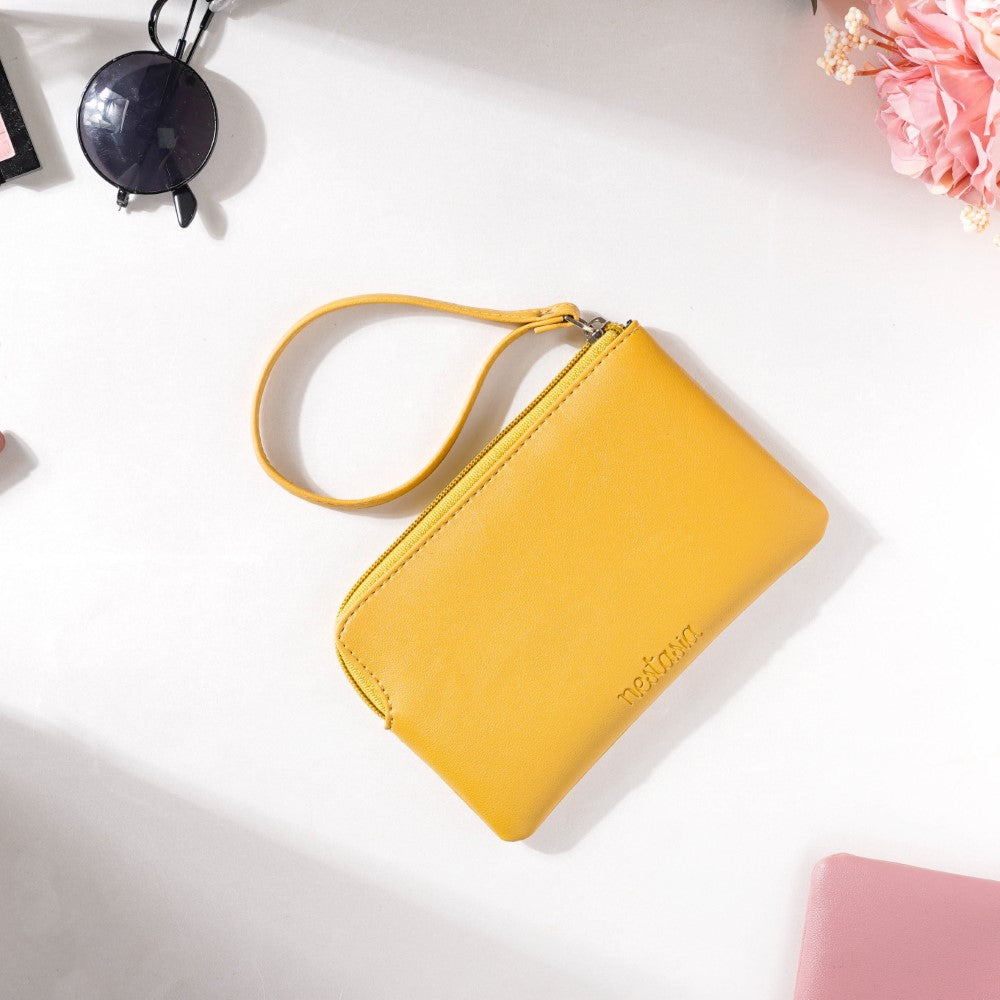 Fronds And Blooms Coin Pouch Yellow Nestasia